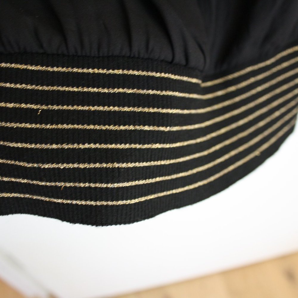 95% Silk boat neck kimono sleeve metallic waist to - Picture 6 of 8
